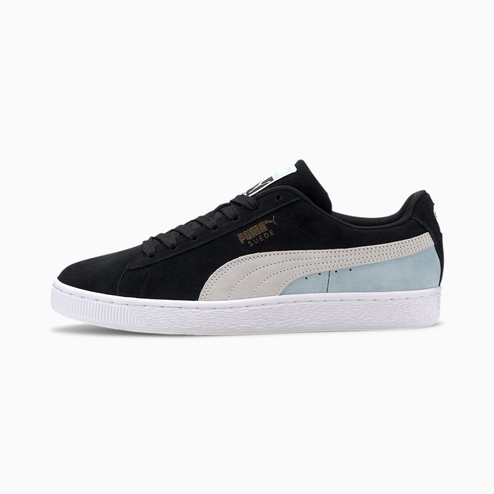 Puma Suede Classic Férfi Sportcipő - Fekete/Fehér/Világos Türkiz ( Hungary - KVHCI7483 )